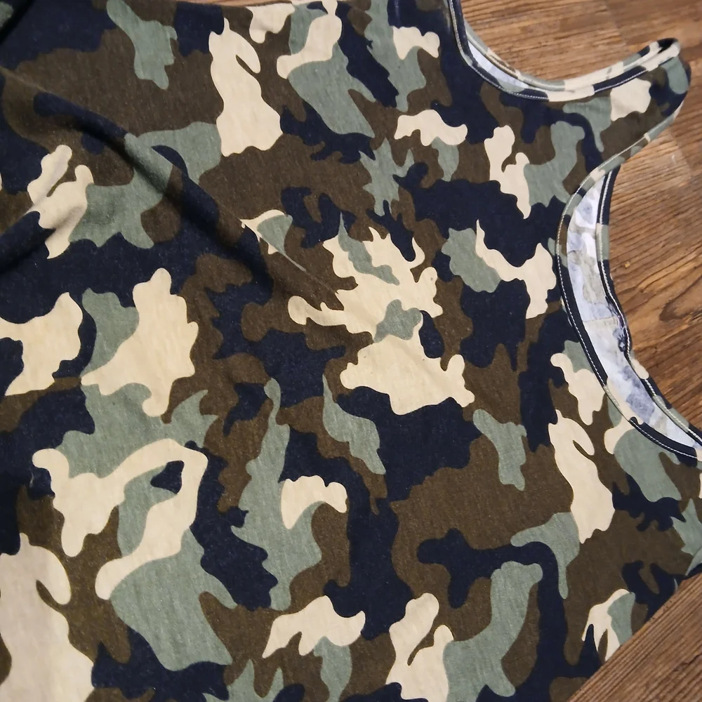 GAP Green Tan Black Tank Dress - Picture 2 of 2